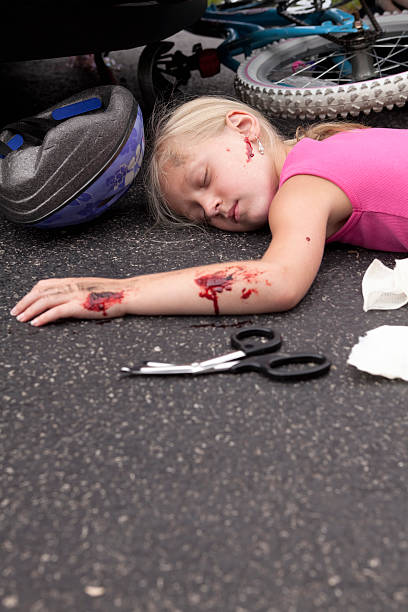 istock Litle Girl Hit by car Series 182909513