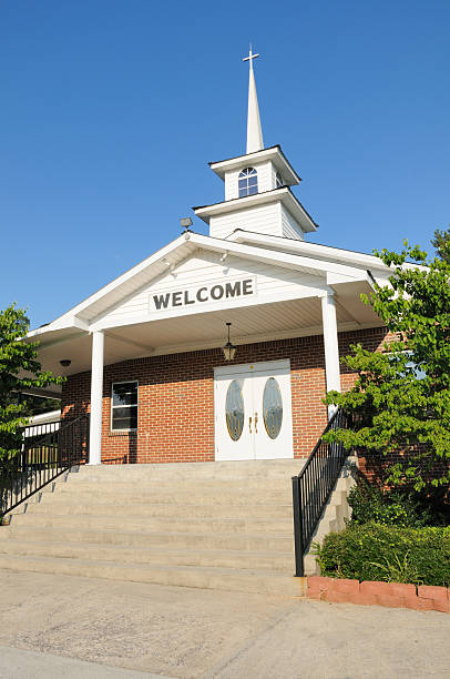 istock Church with welcome sign 182910078