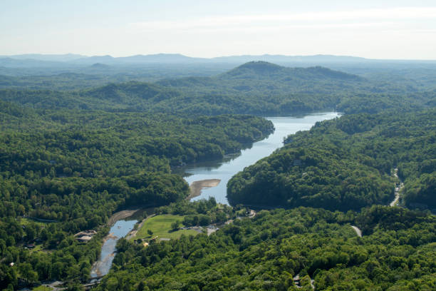 Scenic river view stock photo