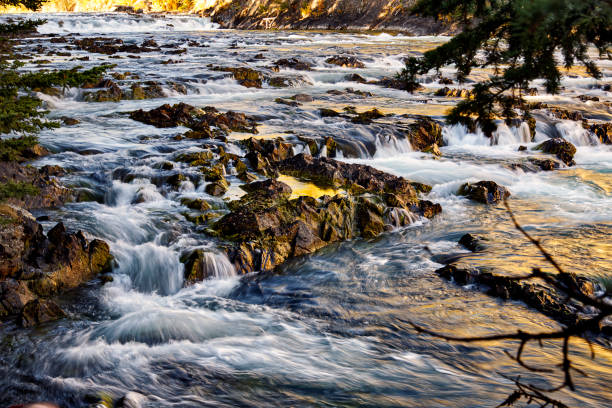 Cataract Creek cascade through the autumn forest of Connedticut