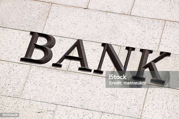 Bank Sign Stock Photo - Download Image Now - Bank - Financial Building, Banking, Single Word