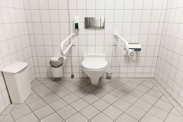 Toilet for people with disabilities stock photo