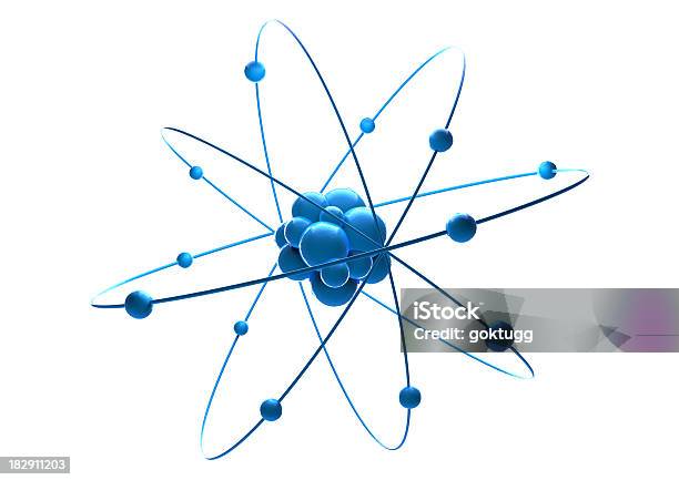 Atom Stock Photo - Download Image Now - White Background, Chemistry, Physics