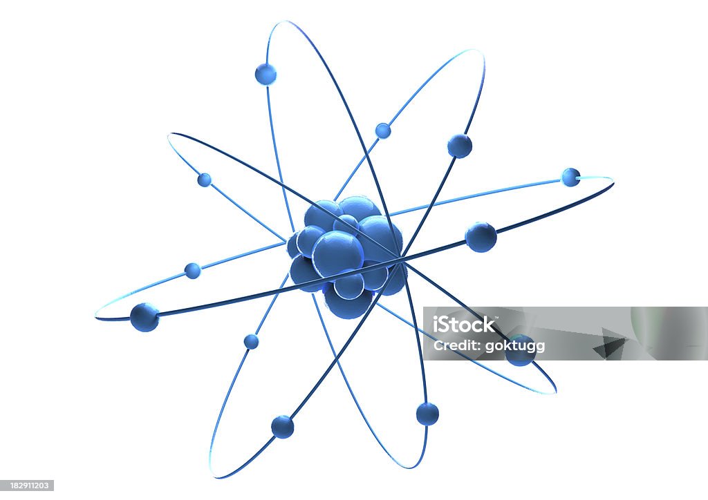 Атом - Стоковые фото Белый фон роялти-фри