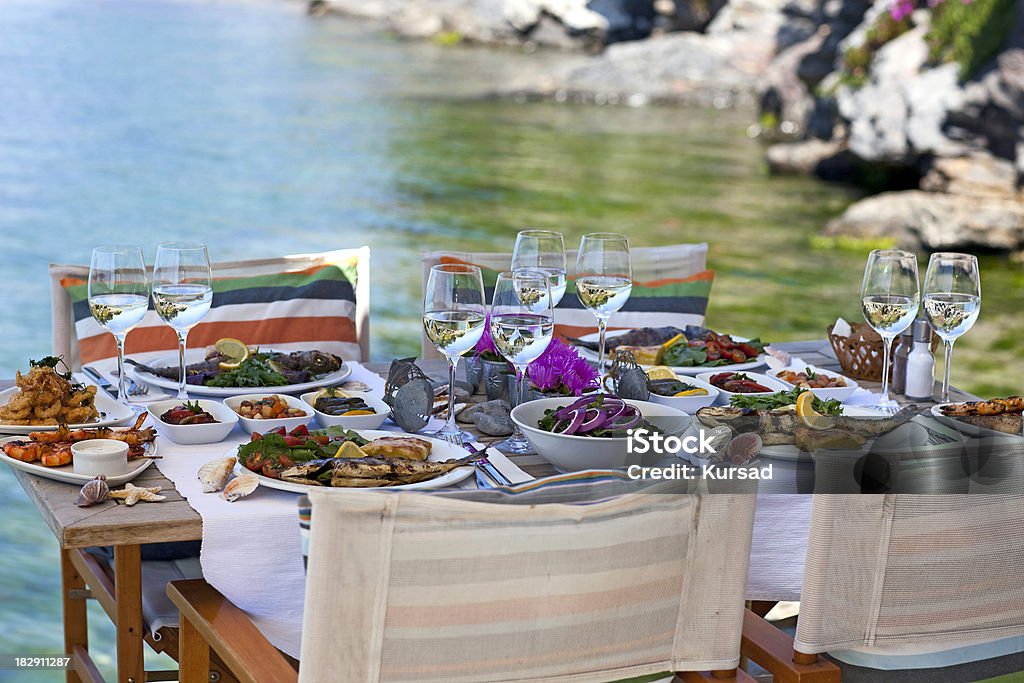 Meeresfrüchte-Ambiente - Lizenzfrei Fische und Meeresfrüchte Stock-Foto