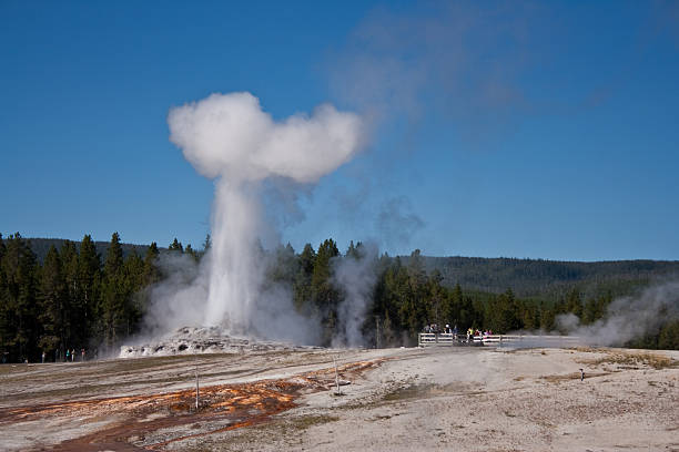 istock Tourists Marvel at Castle Geyser 182911703