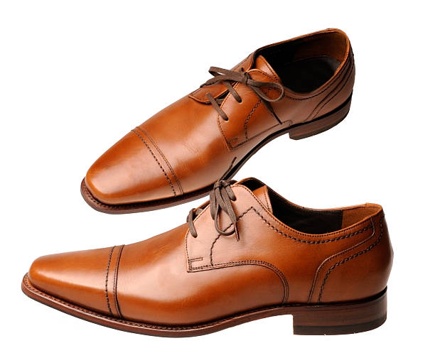 istock Pair of brown shoes 182912479