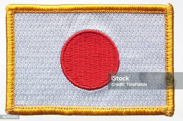 Japans Flagge Als Aufnäher Stockfoto und mehr Bilder von Flicken - Flicken, Stickerei, Textilien