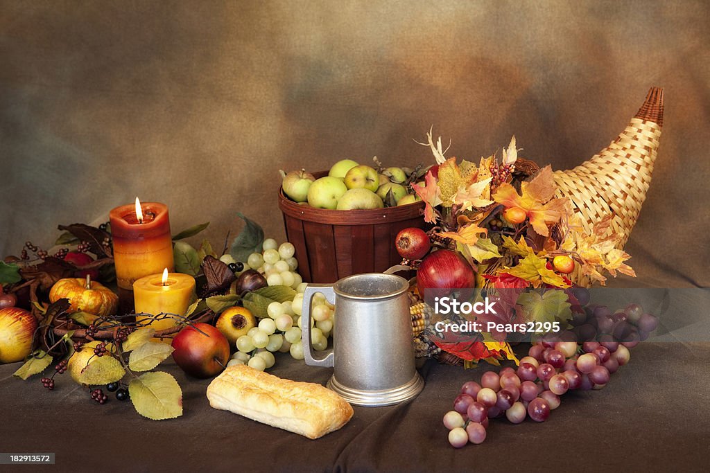 Thanksgiving Arrangement arrangement for Thanksgiving with artificial fruit and leavesCheck our my Fall and Thanksgiving collection Apple - Fruit Stock Photo