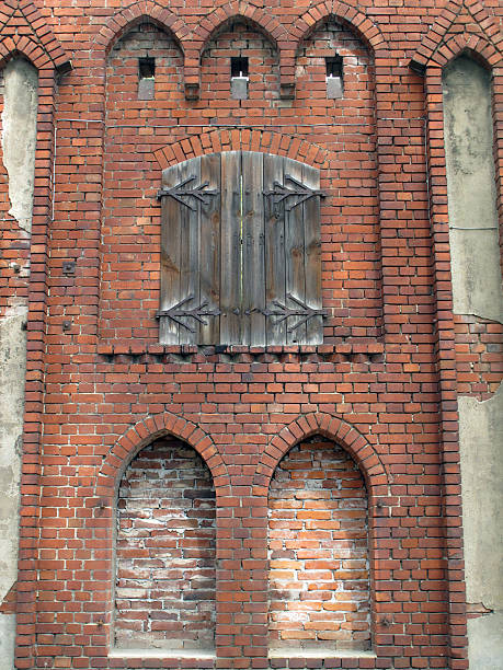 istock brick wall of house with shutter in full frame 182914510