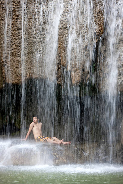 nature of greek mountains, river, forest, thermal baths