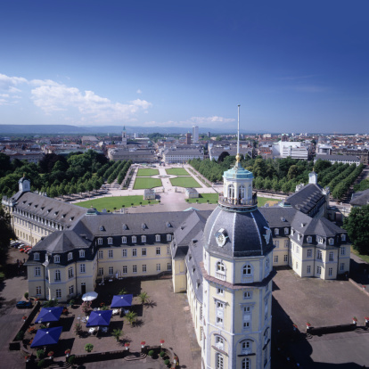 A vertical shot of the Observatory tower of Sorbonne University in Paris, France