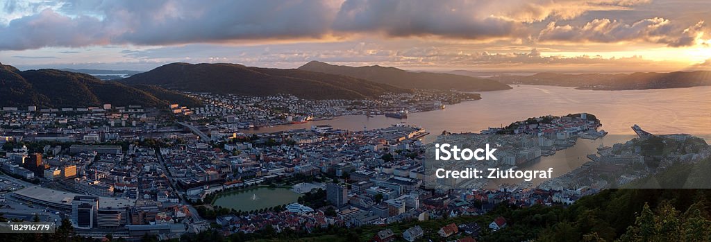 Panorama of Bergen ,Norway - ノルウェーのロイヤリティフリーストックフォト