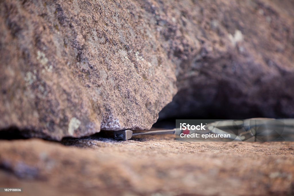 Stück trad climbing Ausrüstung Nahaufnahme - Lizenzfrei Felsklettern Stock-Foto