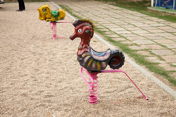 Swingers in a park