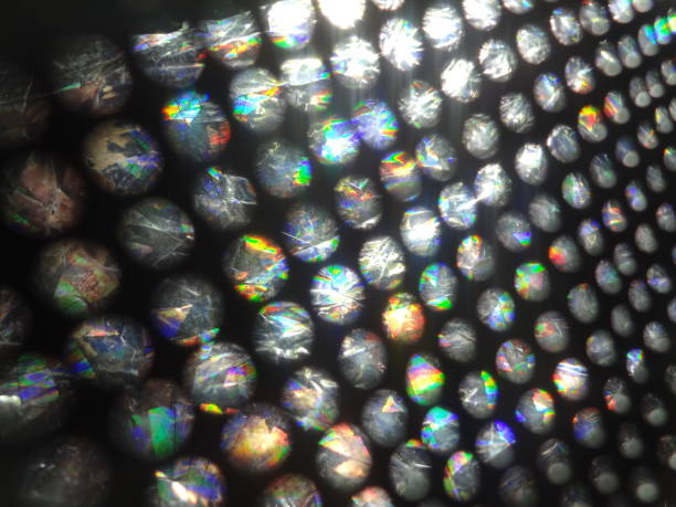 istock Luxury Crystal silver spotted dots Glitter black background 1829193022