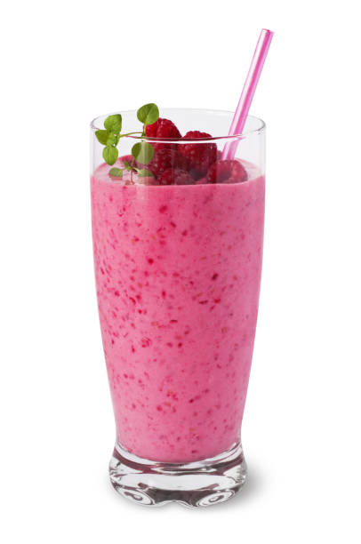 batido de framboesa - fruit front view isolated berry fruit imagens e fotografias de stock