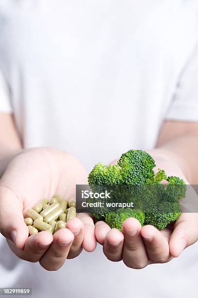 Vegetable With Medicine Stock Photo - Download Image Now - Pill, Vegetable, Nutritional Supplement