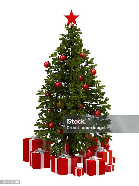 Foto de Árvore De Natal E Presentes e mais fotos de stock de 2011 - 2011, 2012, Bola de Árvore de Natal