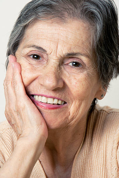 istock Happy senior woman 182920288