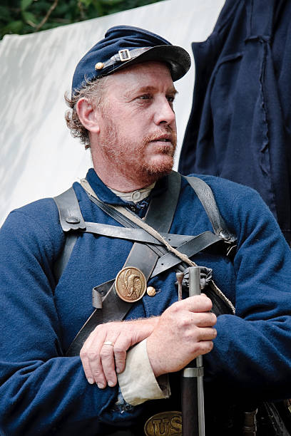 istock American Civil War Union Soldier Standing Guard 182920566