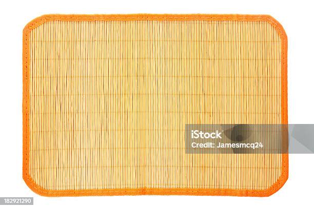 Placemat - Fotografie stock e altre immagini di Sottopiatto di paglia - Sottopiatto di paglia, Arancione, Bambù - Materiale