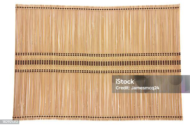 Placemat De Bambu - Fotografias de stock e mais imagens de Bambu - Material - Bambu - Material, Branco, Castanho