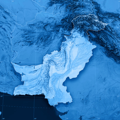 Pakistán Topographic Mapa photo