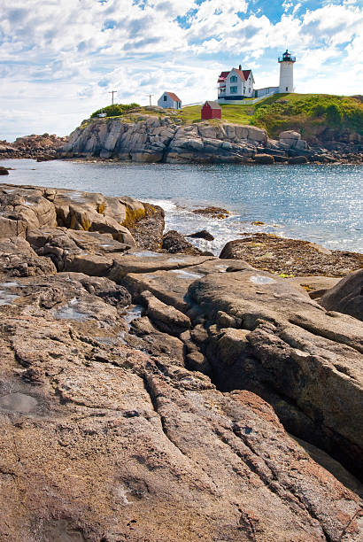 istock Rocks in front of Nubble Lighthouse at Cape Neddick, Maine 182921561