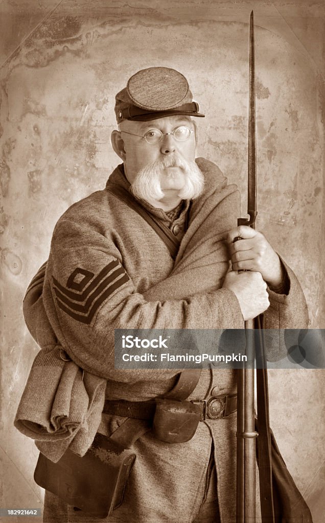 Confederate soldat de la Guerre de Sécession. - Photo de Guerre civile libre de droits