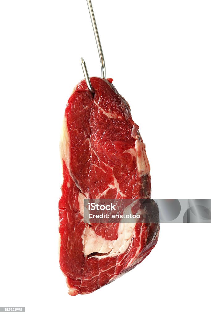 Carne pendurar em um gancho - Royalty-free Carne Foto de stock