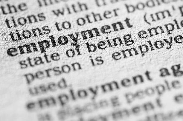 istock Dictionary definition of employment in black type 182922264