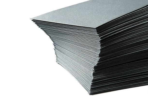 istock Isolated shot of stacked blank gray envelopes on white background 182922442