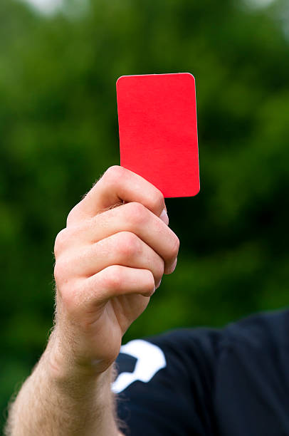 istock Close up a red card in a sports match 182922496