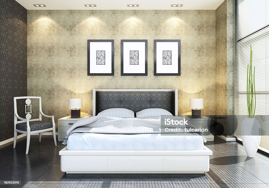 Moderne Schlafzimmer - Lizenzfrei Architektur Stock-Foto