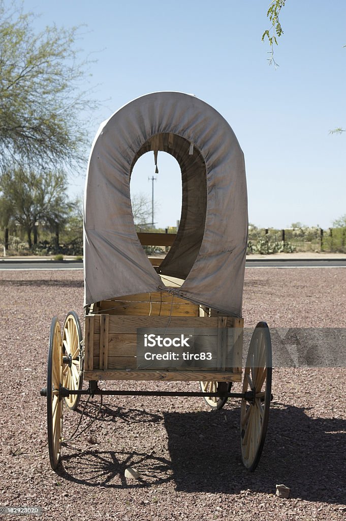 Wild west covered wagon Covered Wagon Stock Photo