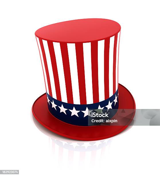 El Tío Sam Perfil Enuoncle Sam Chapeau Foto de stock y más banco de imágenes de El Tío Sam - El Tío Sam, Sombrero, Bandera estadounidense
