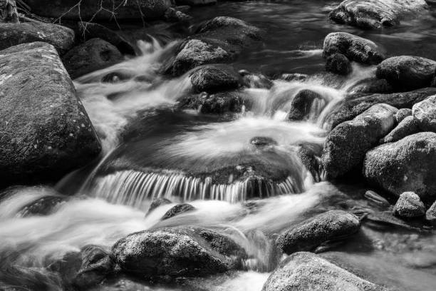 Small waterfalls along Roaring Fork Motor Nature Trail in Spring, Great Smoky Mountains National Park, Tennessee, USA