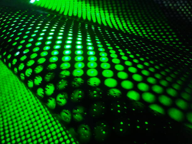 istock Green Modern Abstract Defocused Blurred Smooth Spotted Seamless Dots Black Background 1829233814