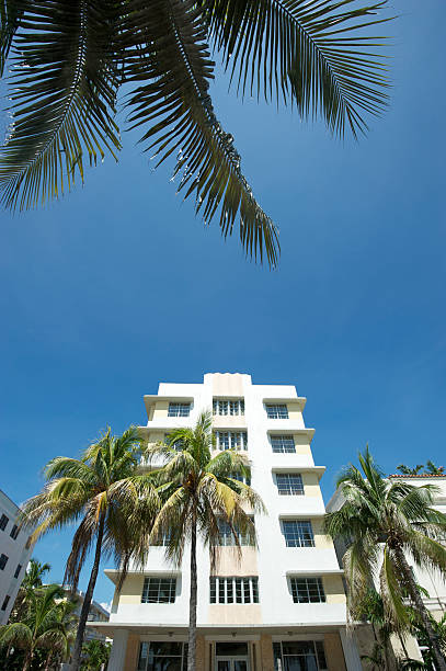 istock Miami Art Deco Building w Palm Fronds 182923431