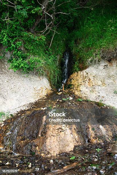 Ströme Trickle Wasser Aus Den Kreidefelsen Stockfoto und mehr Bilder von Bach - Bach, Fotografie, Frühling