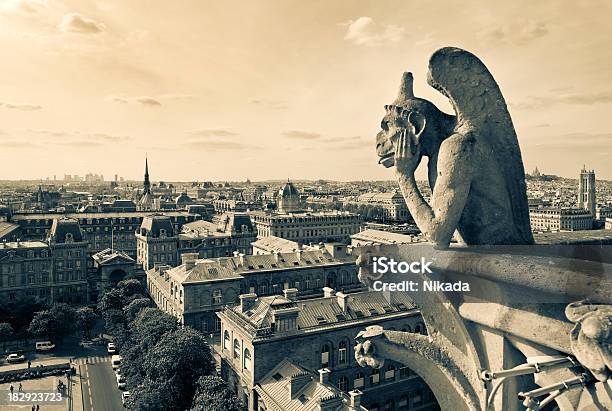 Blick Von Der Kathedrale Notre Dame Paris Stockfoto und mehr Bilder von Kathedrale von Notre Dame - Kathedrale von Notre Dame, Wasserspeier, Ansicht aus erhöhter Perspektive