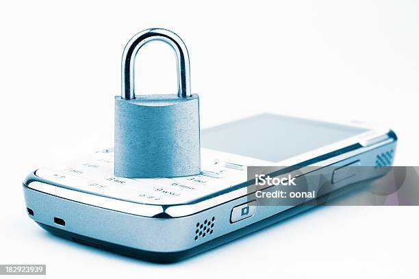 Mobile Back Lock Mobile System Lock Stock Photo - Download Image Now - Blue, Burglary ...