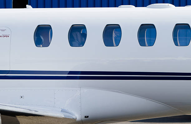 istock Passenger Windows of Corporate Jet 182923965