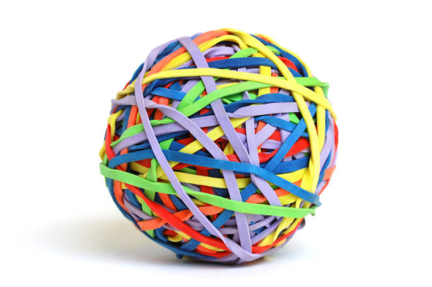 Colorful Rubber Band ball stock photo