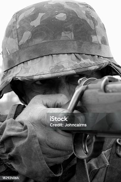 Sniper Stock Photo - Download Image Now - Aiming, Army Helmet, Army Soldier