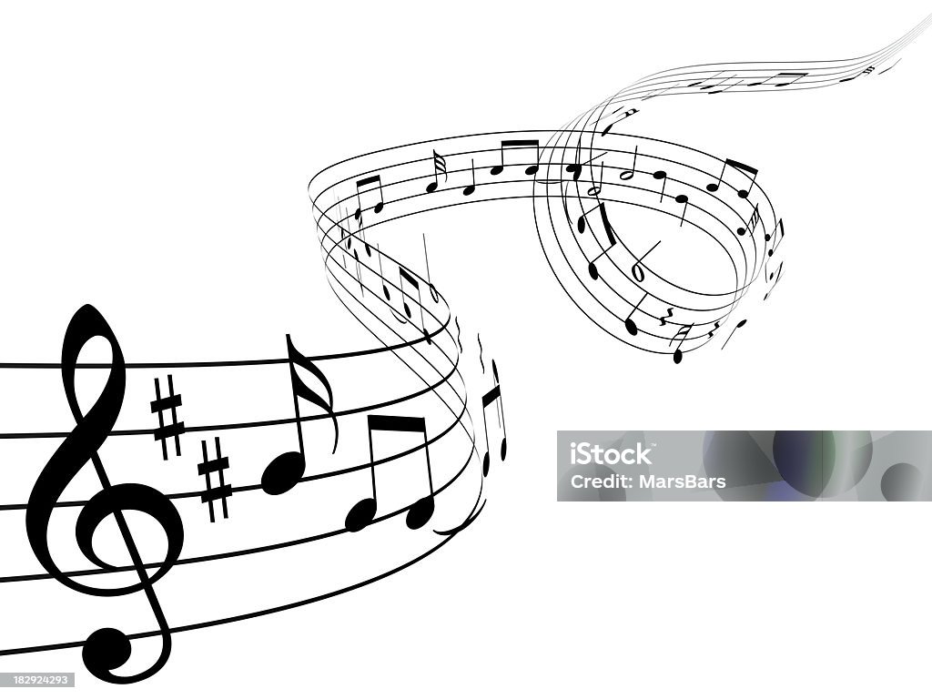 Notas de música 3d - Foto de stock de Nota Musical royalty-free