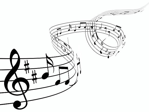 3 d notas de música - sheet music imagens e fotografias de stock