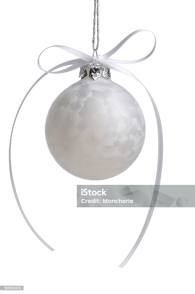 bauble texturizado branco congelados - Royalty-free Bola de Árvore de Natal Foto de stock
