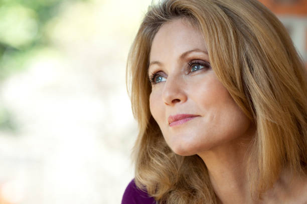 istock Happy beautiful mature woman 182924637